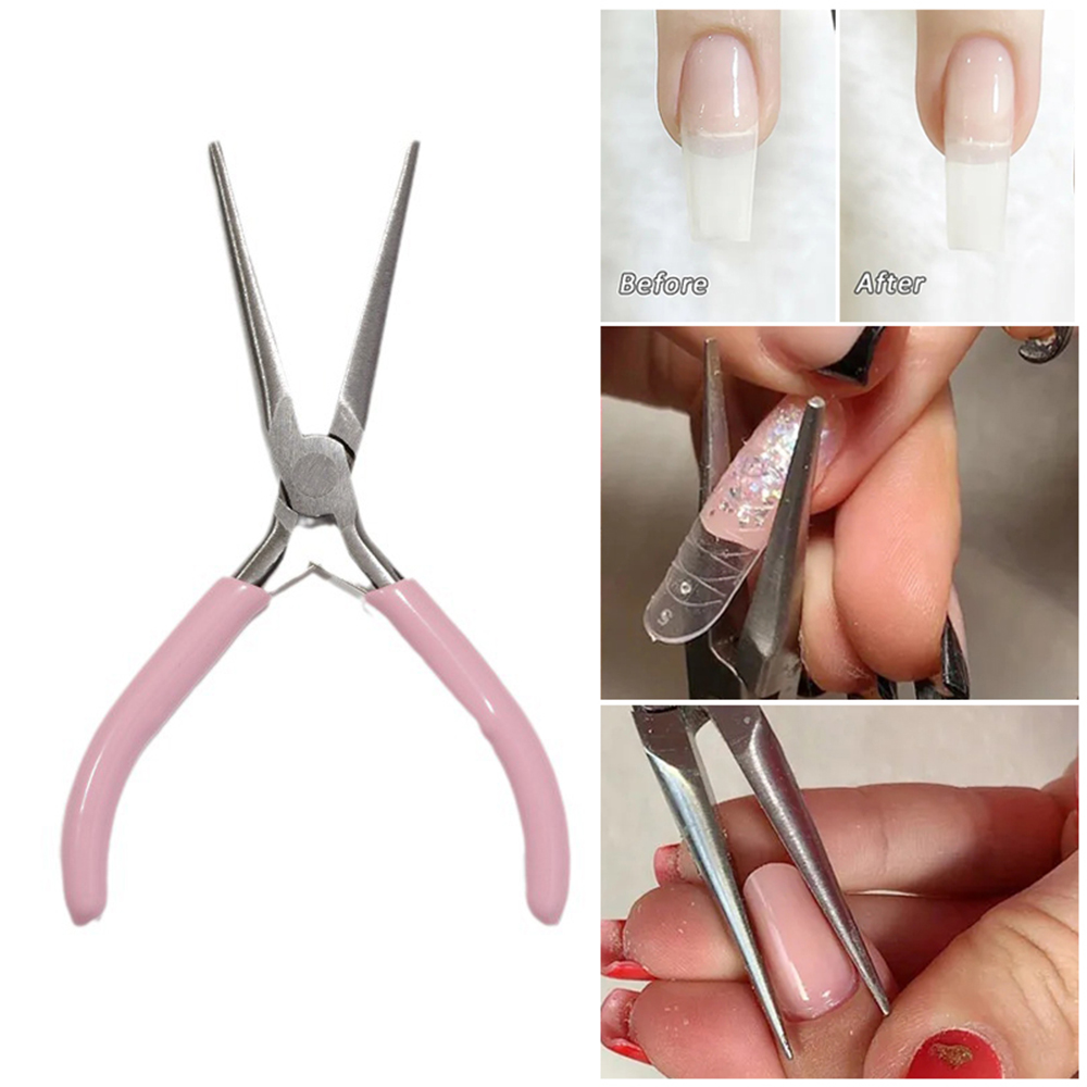 Pinzas para uñas acrílicas, Clips de puntas de extensión de construcción rápida, herramientas de manicura, pinzas para dar forma a las uñas, herramienta de pellizco curvo C, molde de Gel UV