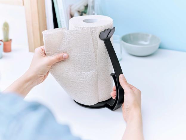 Tupperware pomoc kuchenna uchwyt na uchwyt na ręcznik papierowy czarny papier uchwyt na ręcznik papierowy