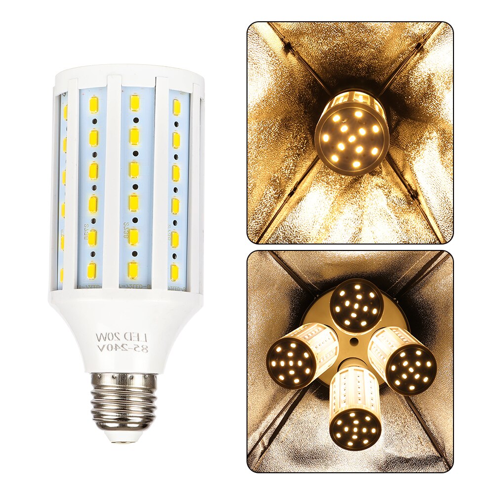 Photo Studio Softox Bulb Photography 5500K 3800K 20W LED Video Light Corn Lamp Light Bulb Daylight E27 Socket 16PCS