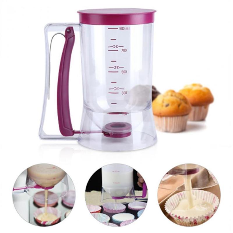 Beslag Dispenser Maatbeker Voor Cupcakes Pannenkoeken Cookie Cake Muffins Batter Meel Pasta Dispenser Bakken Tools