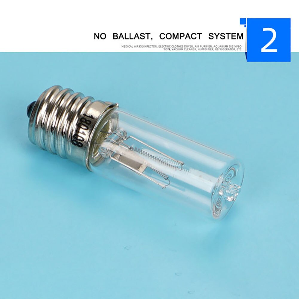 Lámpara Ultravioleta germicida UV de 3W y 10V, Bombilla de repuesto de UV-C, esterilizador, lámpara esterilizadora de cuarzo y ozono