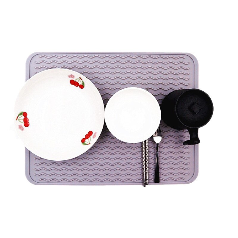 Large Multifuctional Silicone Drying Mats Heat Insulation Pot Holder Protector Dish Cups Draining Pad Table Rug Placemat Tray