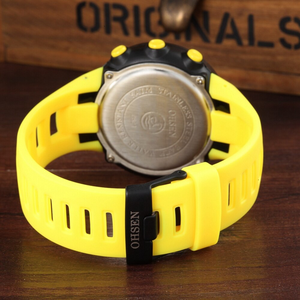 Digital Women Watches reloj mujer Yellow Waterproof Sport Lady Watch Electronic Silicone Couple Wrist Watch For Lover