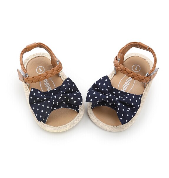 Zomer Kinderen Baby Meisjes Strand Strik Sandalen Sneakers Kids Peuter Infantil Lace Bloem Prinses Soft Sole Prewalker: A / 0-6 months