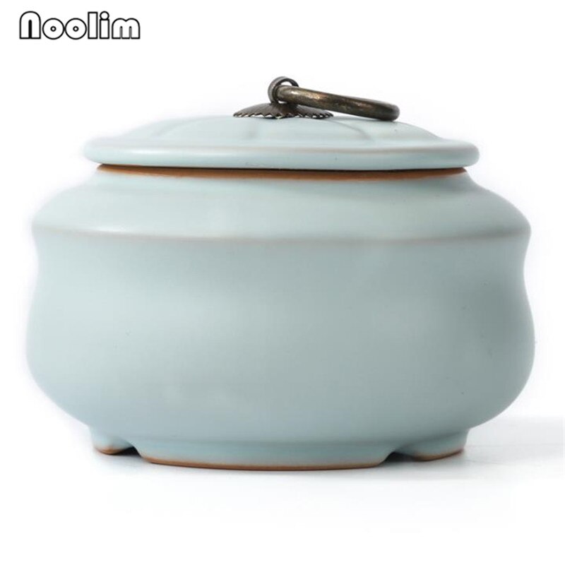 Håndlavet porcelæn antikke te slik keramisk forseglet krydderikrukke opbevaringstank med låg madbeholdere dåser: C