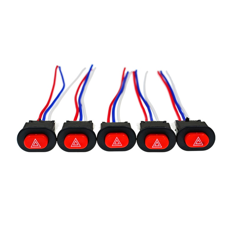 interruptor de luz de peligro de motocicleta doble advertencia intermitente interruptor de señal de emergencia motocicleta vehículo eléctrico Aviso modificado