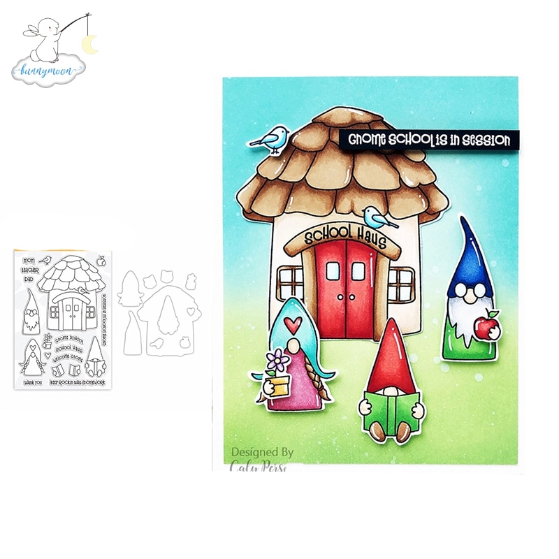 Ch Dwerg Huis Metalen Stansmessen En Postzegels Diy Scrapbooking Card Stencil Papier Kaarten Handgemaakte Album Stempel Sterven Lakens
