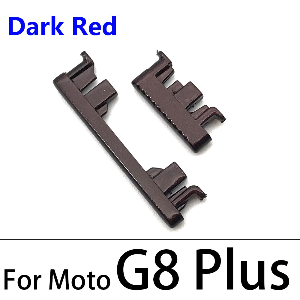 10Pcs/Lot, For Moto G9 G7 Power G8 Plus Play / G8 Power Lite Power Button ON OFF Volume Up Down Side Button Key: G8 Plus Red