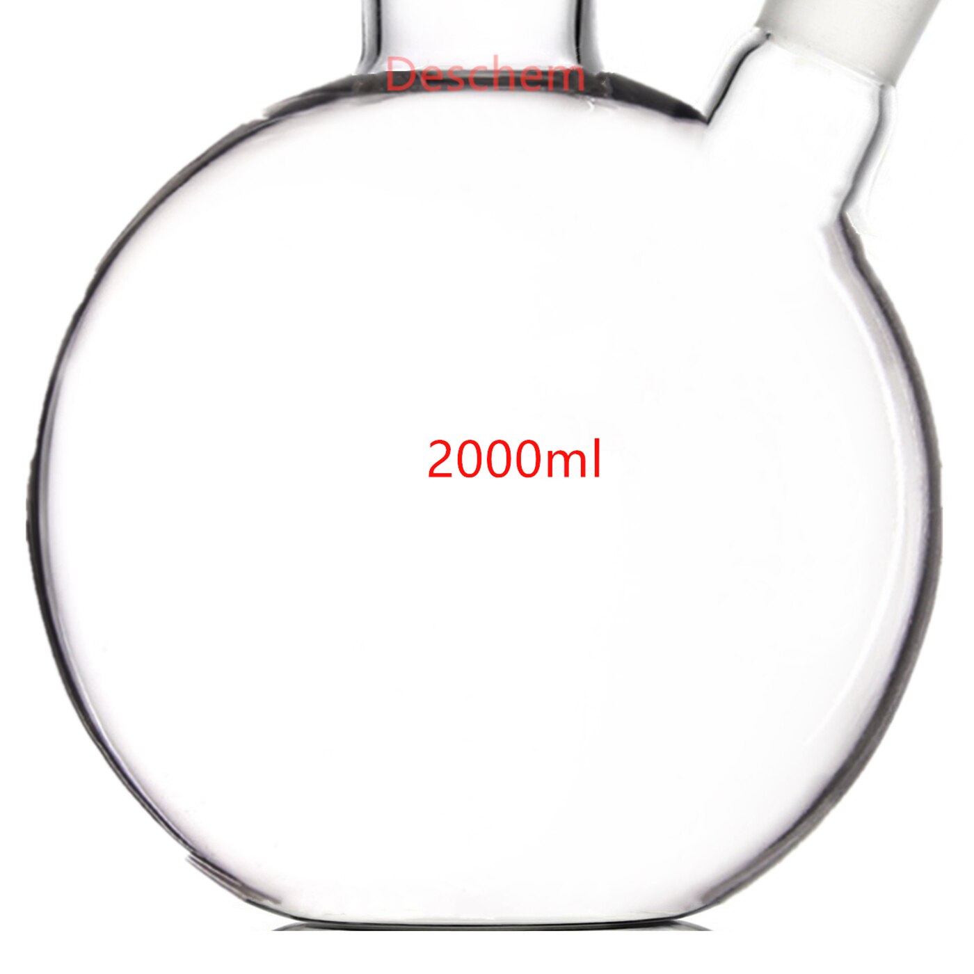2000ml,24/40,2-Neck,Flat Bottom Glass Flask,2L,Two Necks,Laboratory Reaction Vessel