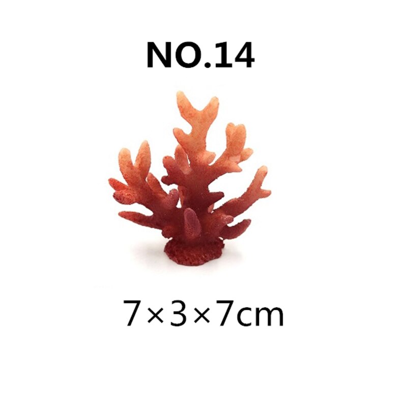 Resin Coral Decoration Colorful Fish Aquarium Decoration Artificial Coral For Fish Tank Resin Reef Rock Lanscaping Ornaments: 14