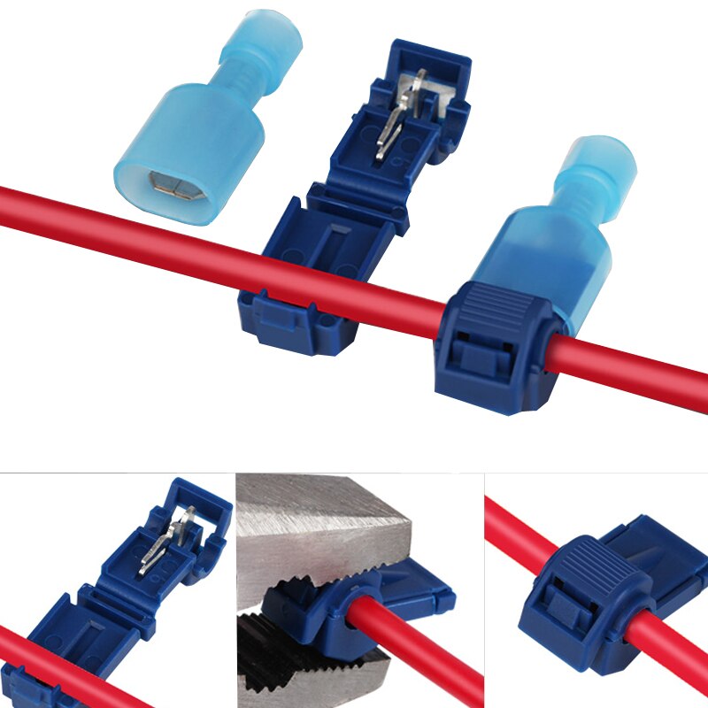 20/40/50 Uds Snap Terminal de Cable de bloqueo de empalme de crimpado impermeable rápido Cable eléctrico alambre conectores de conector eléctrico al aire libre
