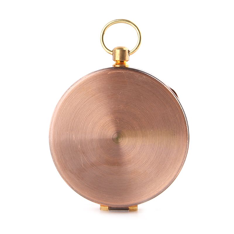 Vintage Copper Flip Cover Metal Pocket Watch Compass Camping Hiking Boating Nautical Marine Survival Compass