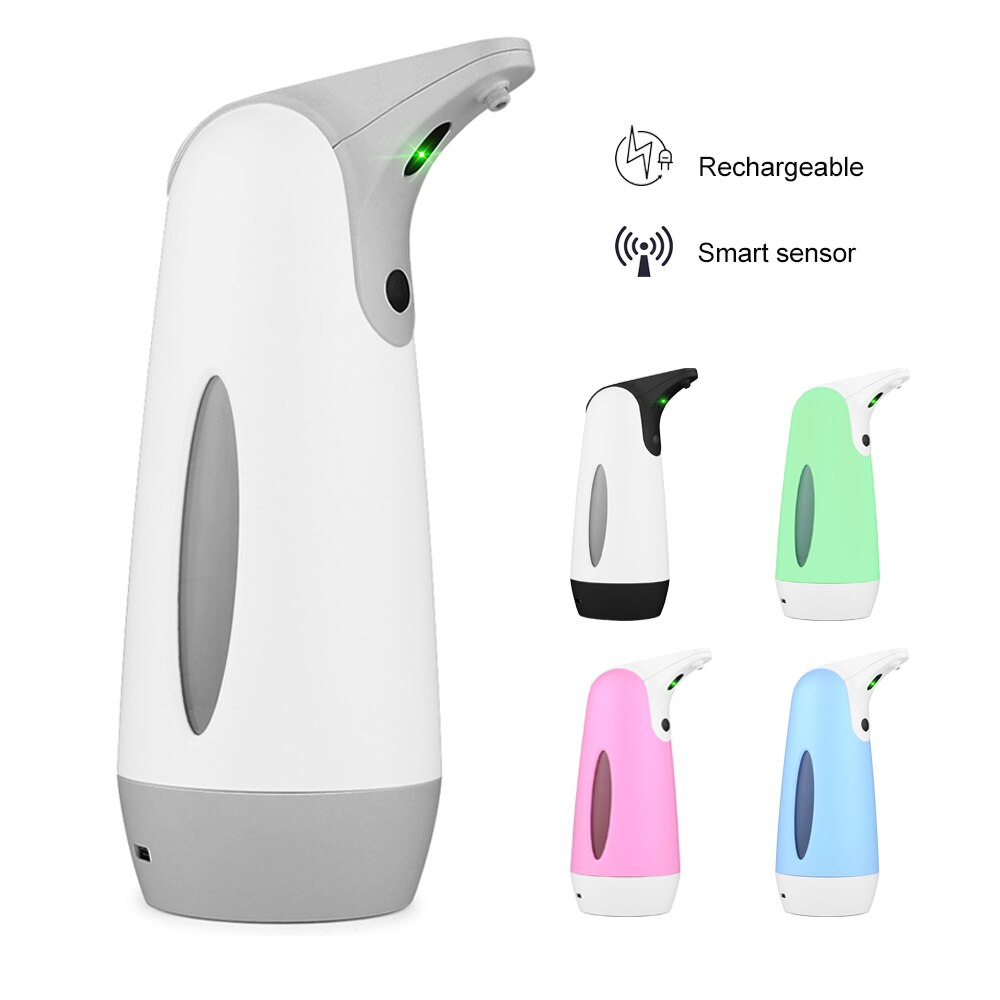 Distributeur automatique de savon sous forme de mousse, recharge USB, capteur infrarouge intelligent, désinfectant pour les mains, pour salle de bains et cuisine