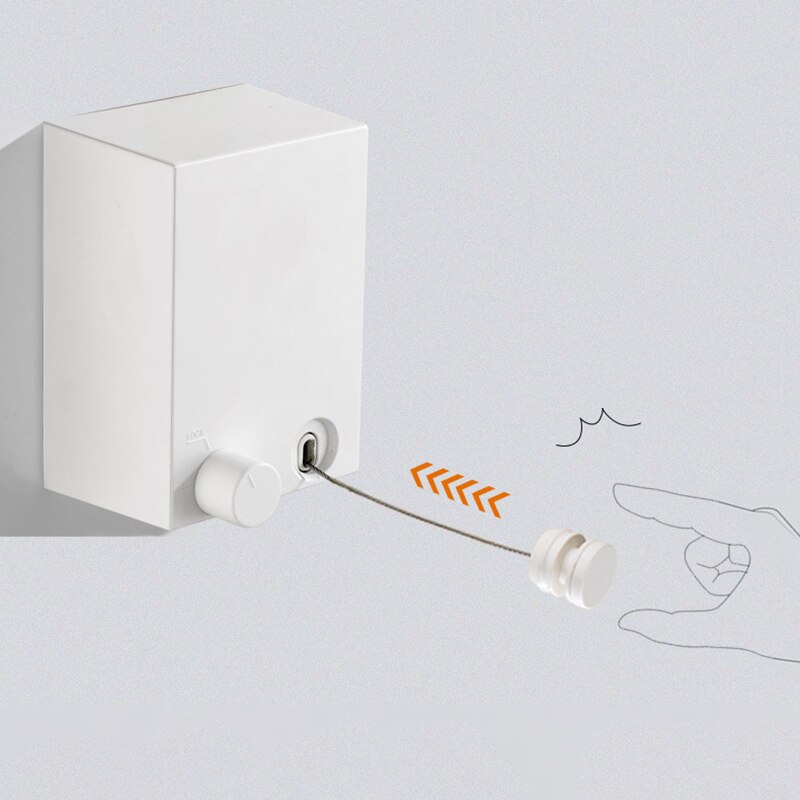 Indoor Balcony Retractable Stainless Steel Wire Clothes Hanger Non Perforated Telescopic Clothesline Invisible Clothes Hanger