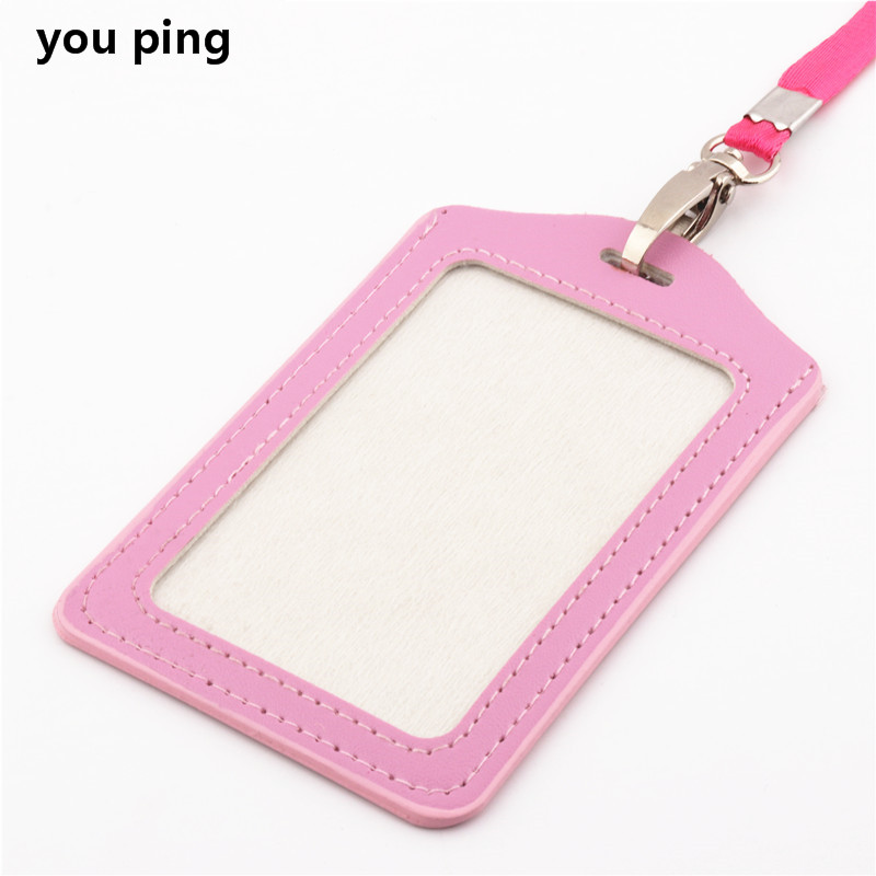 11 Colour PU Card Cover Bus Card Badge Lanyard Business Credit Cards Bank ID Card school supplies