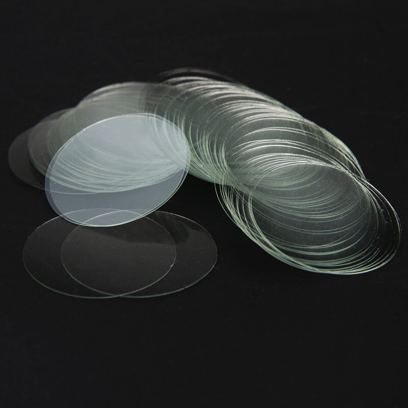 20/28mm runda blanka objektglas för mikroskopglas täckglas objektglas täckglas tjocklek 0.13 - 0.17mm 100 st objektglas för mikroskop