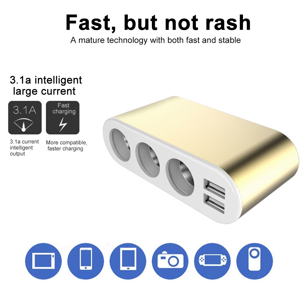 12V 24V Driving Recorder Car Charger Accessories Dual USB Adapter Safe Mobile Phone Multiple Protections 2A Multi Socket