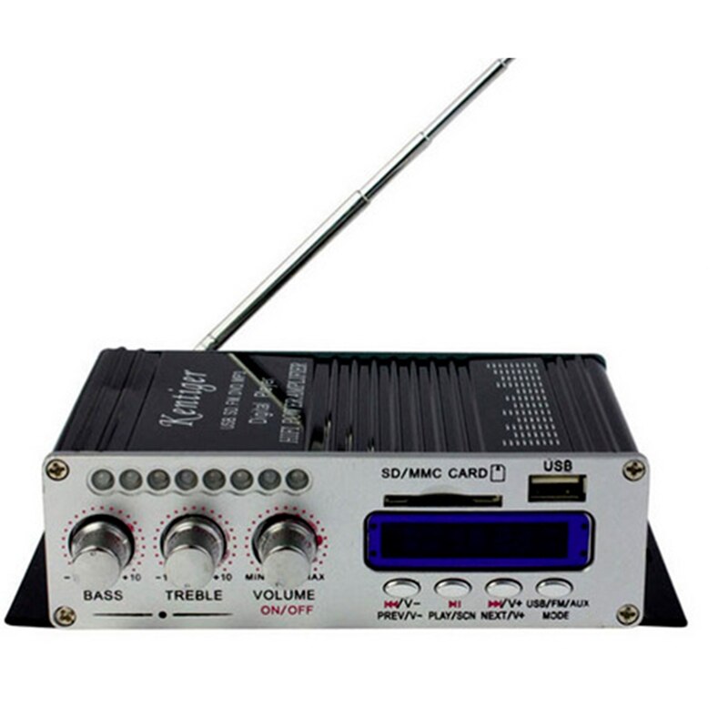 502 Small Power Amplifier computer speaker USB card display radio small power amplifier MP3 FM AUX 12v computer desktop sound