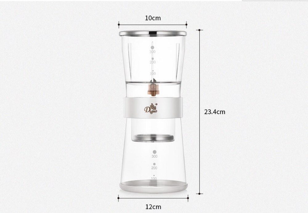 Gotejador de gelo para café, com filtro de gotejamento, ajustável, com jarro de vidro, máquina de café