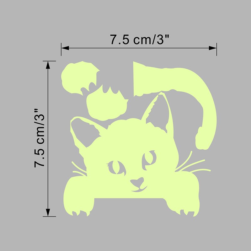 3CM Luminous Sticker Luminous Star Sticker Standing Luminous Wall Sticker Luminous Star Sticker 100 Fluorescent Sticker 1bag