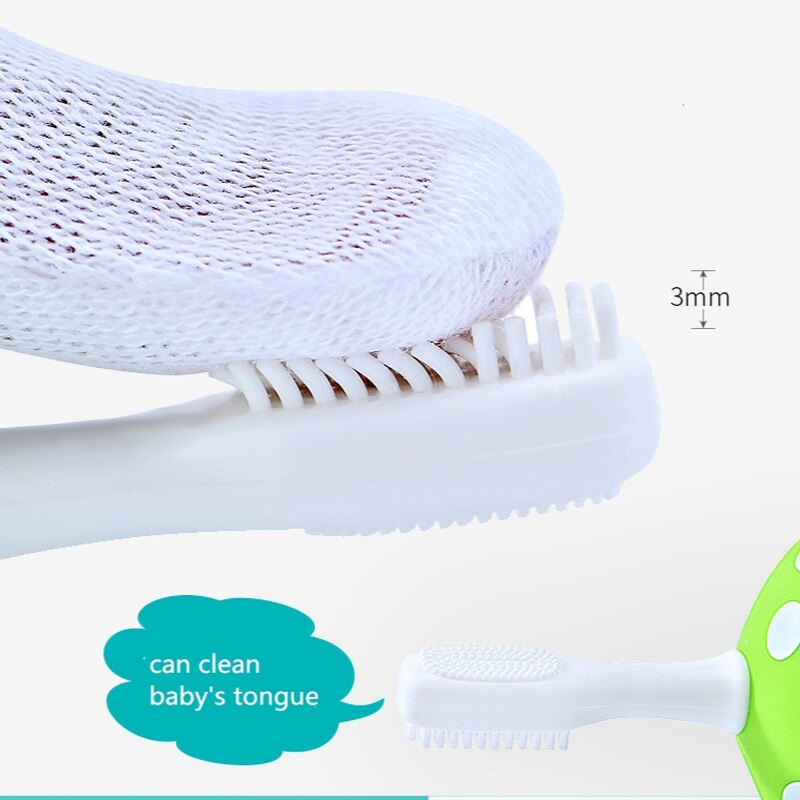 Baby Zahnen Pflege Baby Zahnbürste Lebensmittel Klasse Weiche Silikon Ausbildung Zahnbürste freundlicher Baby Zähne Pflege Beißringe Baby Pinsel