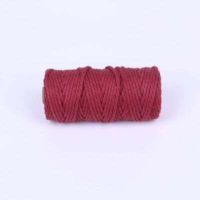 Cordon coloré 100% coton 4mm x 50m, cordelette Beige pour macramé artisanal bricolage fournitures décoratives pour Textile de maison de mariage: C