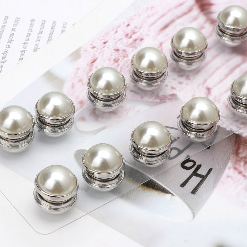 12Pcs Magnetische Halfrond Hijab Pins Abaya Sluiting Broche Mode Sjaal Sjaal Pinnen