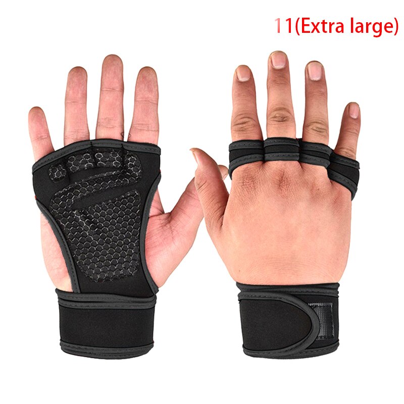 1 paar gewichthefhandschoenen voor dames heren fitness sport bodybuilding gymnastiek handgrepen gym handpalmbeschermer handschoenen: Pgod 0018-n11