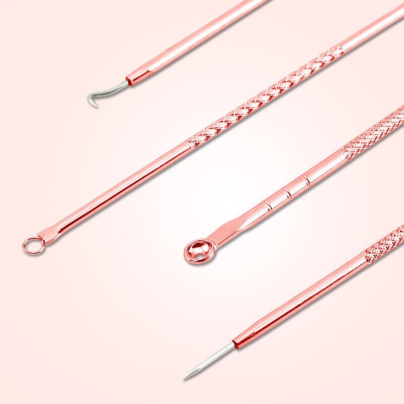4 stuks naalden voor het verwijderen van mee-eters en acne, gezichtsverzorging, zwarte puntjes verwijderen voor acne, verwijderaar van mee-eters en puistjes in de huid van het gezicht