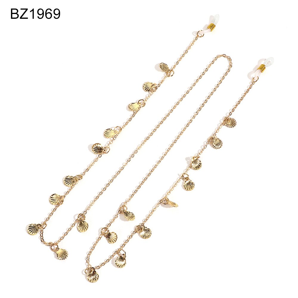 Pearls Sunglasses Chains for Women Metal Charms Eyeglasses Lanyard Necklace Glasses Holder Strap Cord Eyewear Retainer: BZ1969