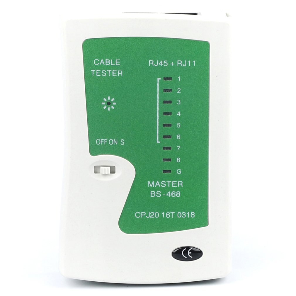 Netzwerkkabeltester  rj45 rj11 rj12 cat 5 utp lan-kabeltester detektor ferntest-tools netzwerk weiß & grün