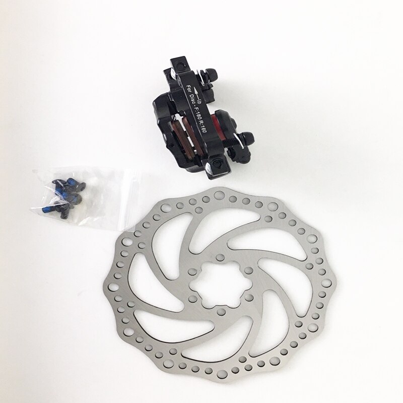 General Disk Brake Set Mountain Bike Bicycle Brake Mechanical Line Pulling Disc Brake Front Caliper Rear Caliper 160mm Cable Set