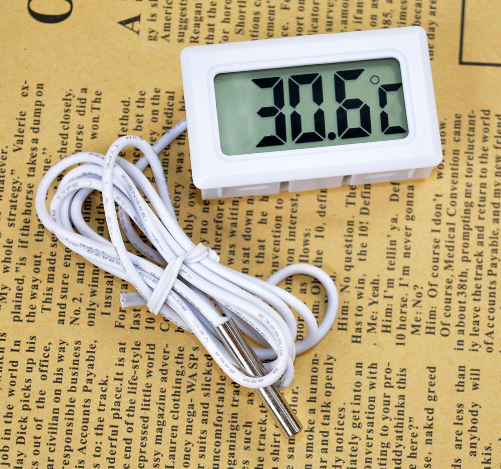 Digital Thermometer Fridge Freezer Mini LCD Digital Thermograph For Refrigerator Temperature -50~110 Degree Indoor Outdoor Probe