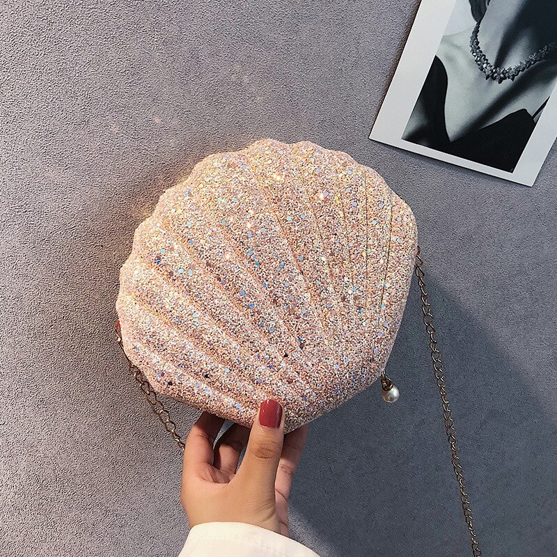 Women Bags Shiny Shell Messenger Bag Mini Small Bag Small Fairy All-match Shoulder Bag Luxury Female Bag