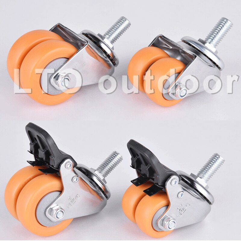 1.5/2Inch Zware Dubbele Rij Wiel Industriële Wiel Nylon Wiel Universele Caster Meubelen Caster Woonaccessoires