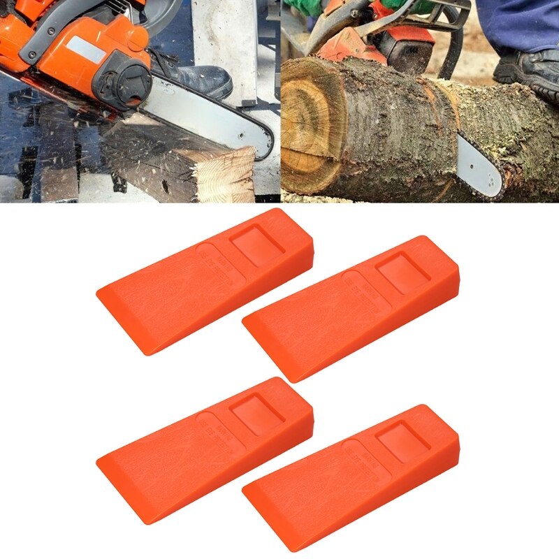 4 Piece Tree Felling 5 Inch Wedges for Logging Falling Cutting Cleaving Chainsaw Guide Trees Stabilize Safely