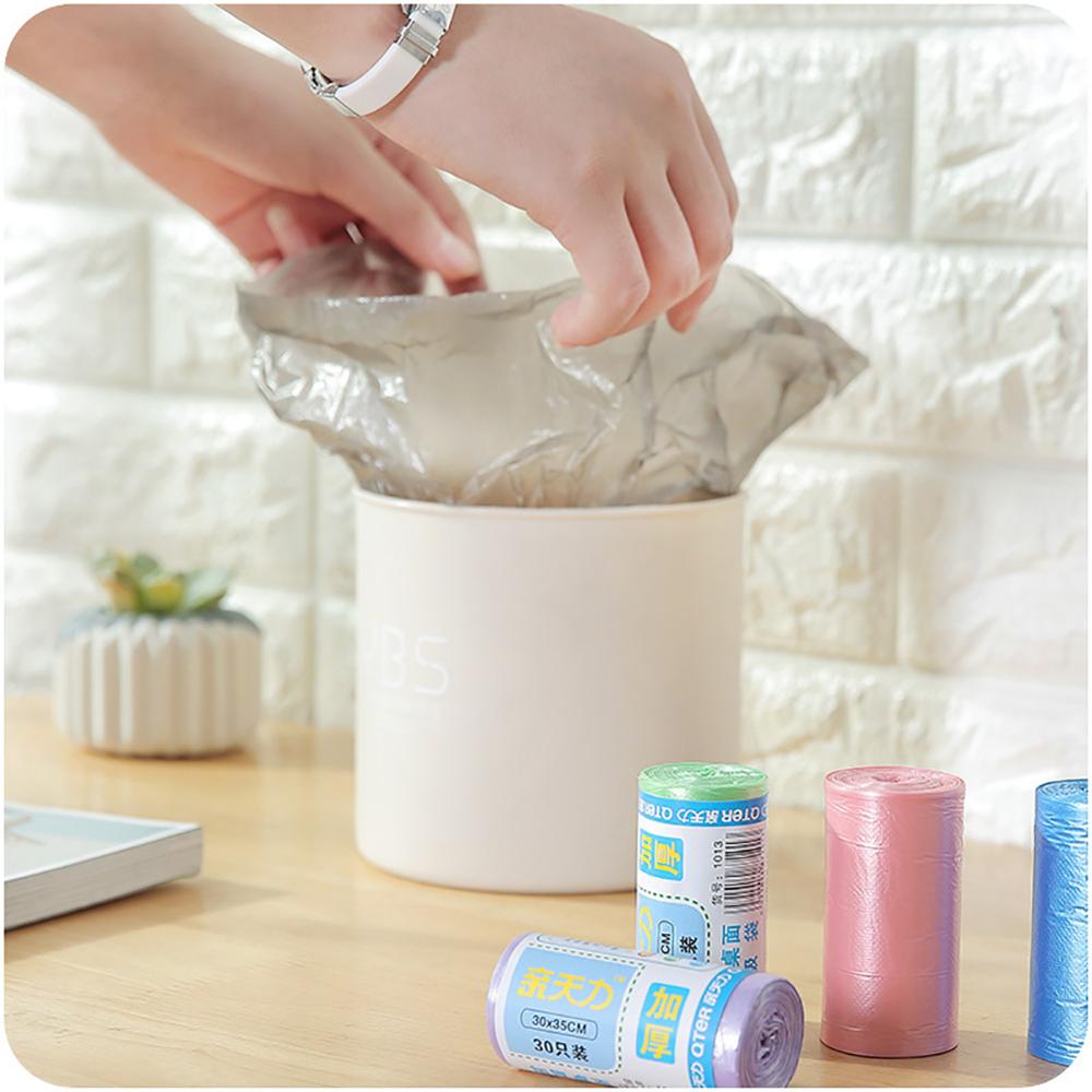 Bolsas de basura pequeñas desechables para cocina, bolsa de basura de plástico Biodegradable, contenedor de almacenamiento de basura, productos de limpieza 15