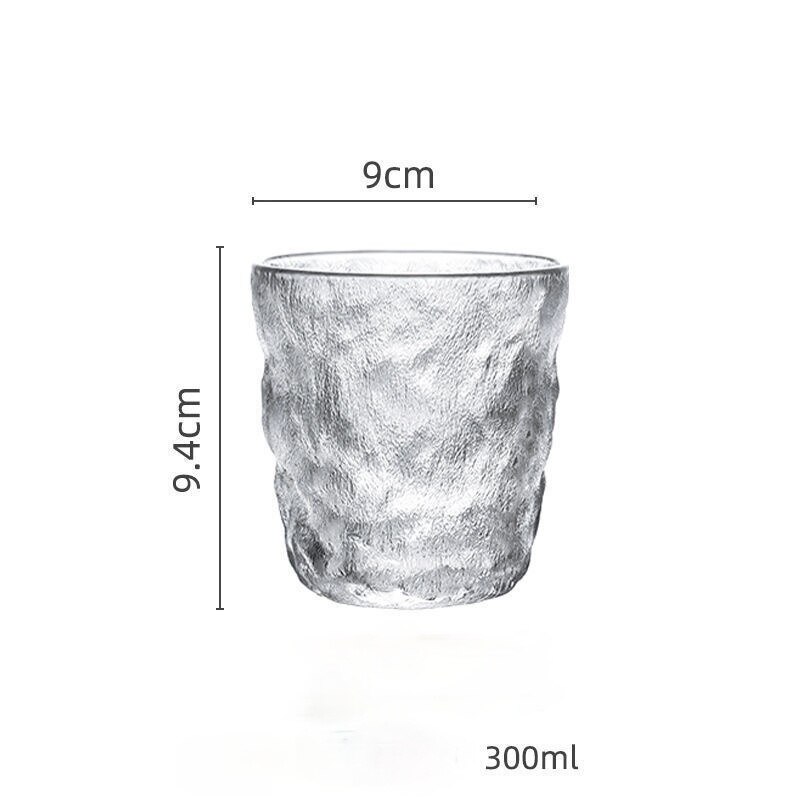 Glass cups glacier waterfall texture transparent simple red wine brandy vodka whisky tequila Drinks cocktail coffee cups: A1