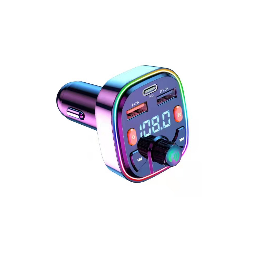 Q5 18W trasmettitore FM microfono esterno Dual USB PD tipo C caricabatterie per auto a ricarica rapida Bluetooth 5.0 vivavoce modulatore FM per auto