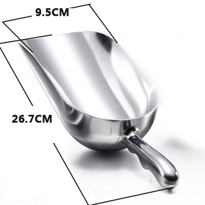 1080ml isskopa aluminiumlegeringsspade för iskorn kaffebönor skopor bar isskrapa kök förvaringsverktyg kaffesked: 680ml
