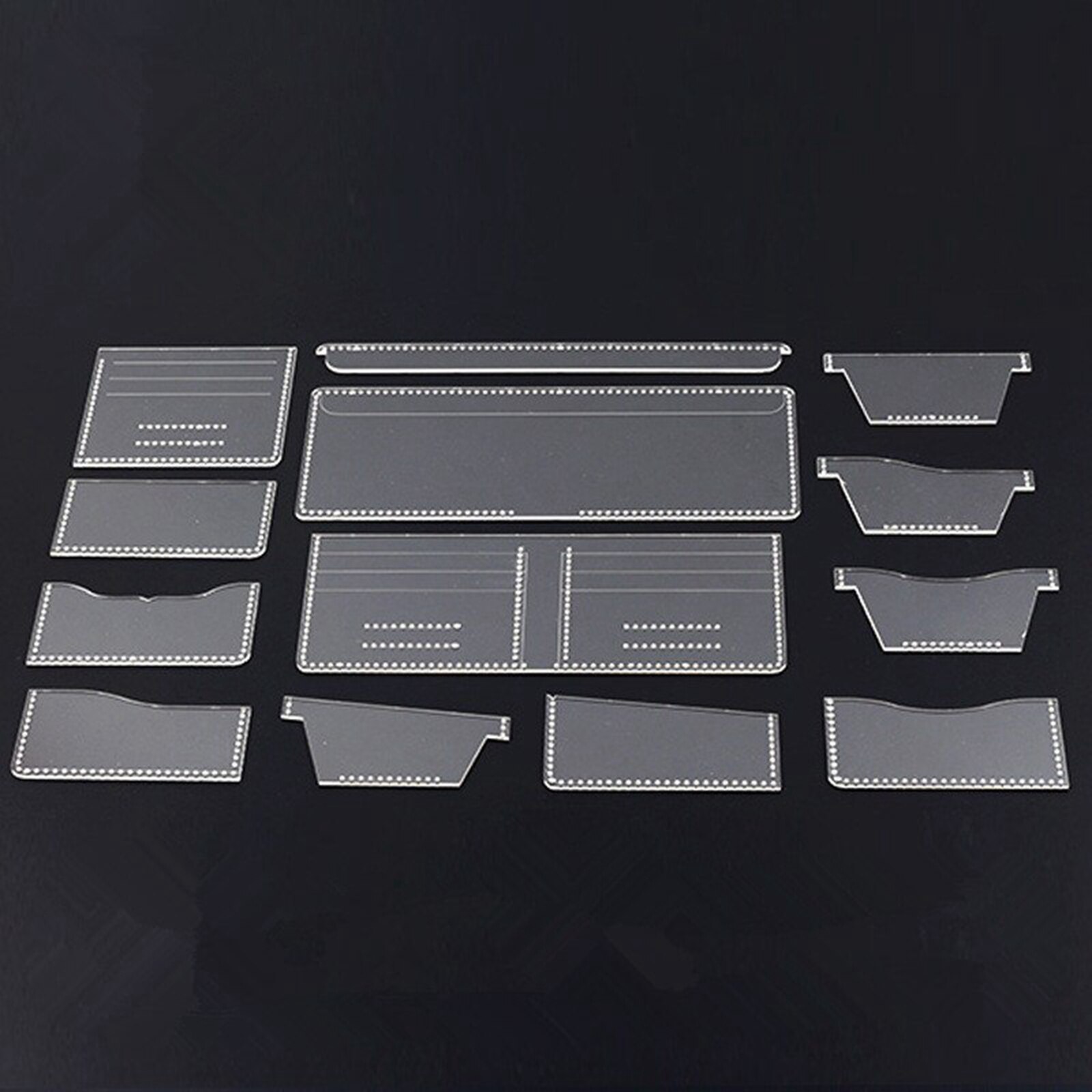 Acryl Stencil 1Set Clear Template Patroon Tool Portemonnee Kaarthouder Lederen