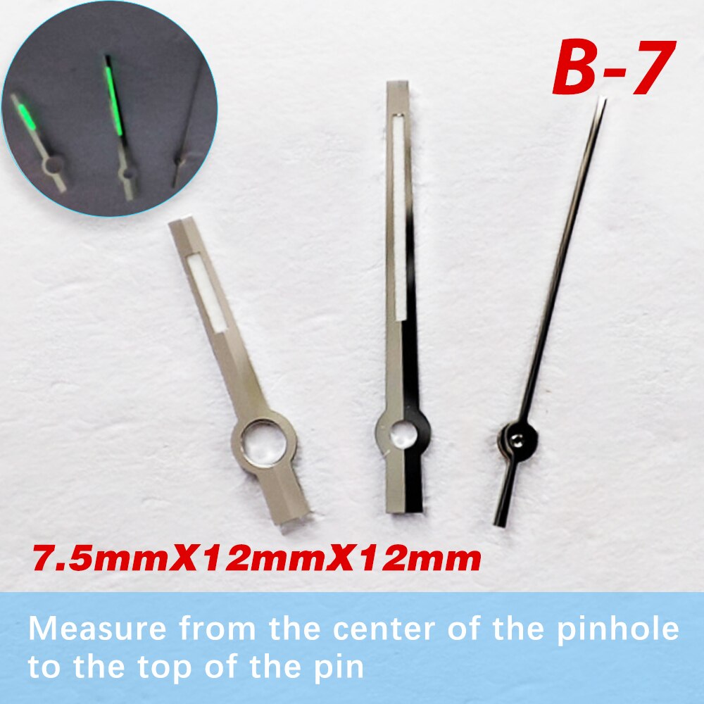 watch accessories, super bright green and blue watch hands, suitable forsuitable 8215，3804，8200，2813 movement pointer