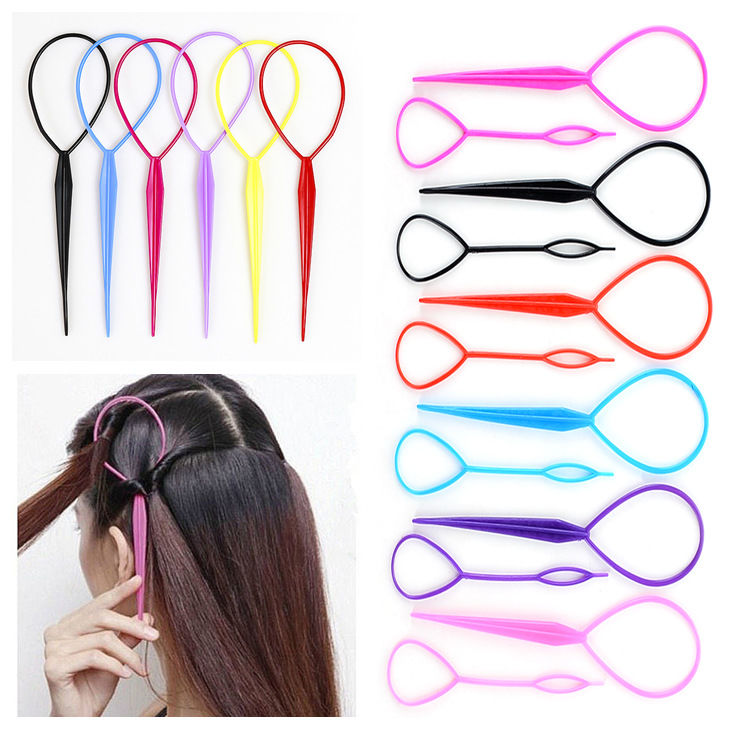 Hår som är lätt att använda för hår som korsar varandra kvinna långt hår flätare verktyg twist styling dra mönster hårnålar  x 2