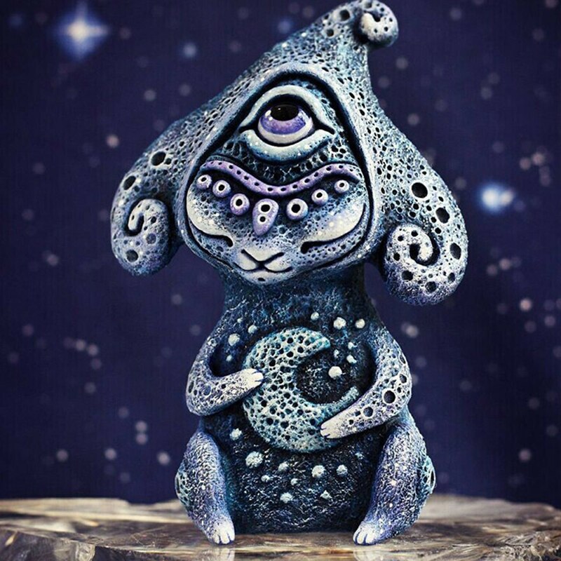 Fantasy Wereld-Perfect Hars Alien Creatures Standbeelden Ornament Creatieve Dieren Sculpturen Decoratie Ambachten Tuin Kunstwerk Decor