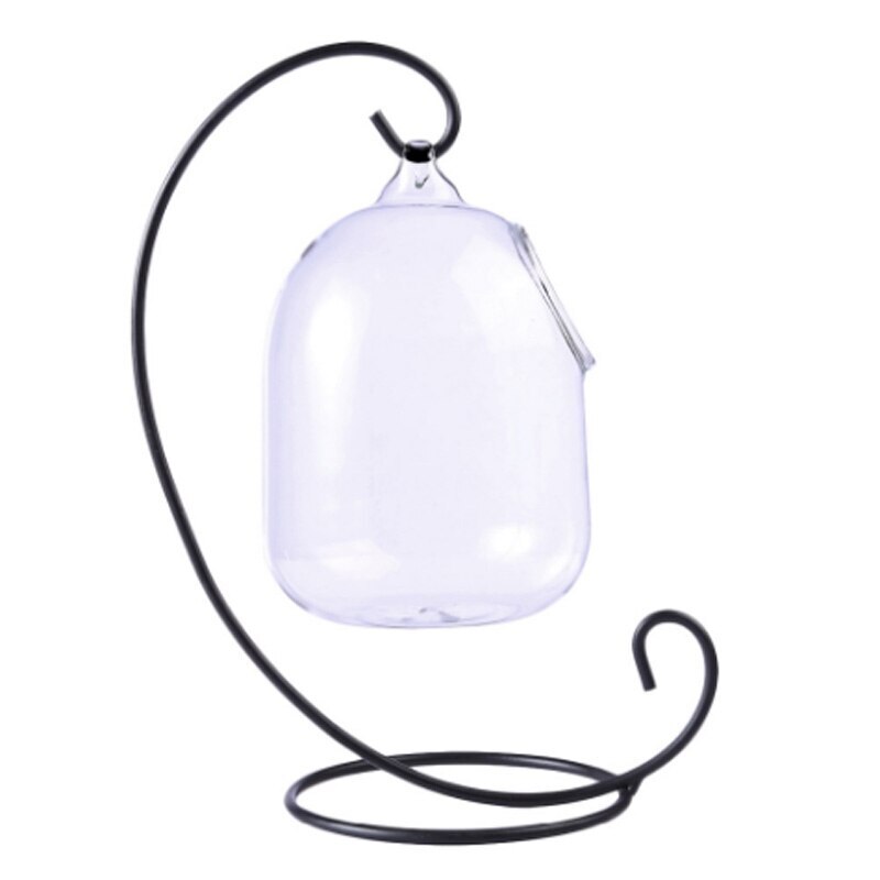 Aquarium suspendu poisson Vase verre Transparent poisson rouge bol pour la décoration de la maison avec support haut