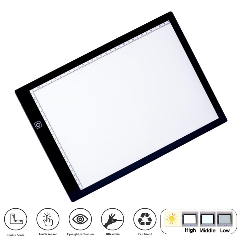 A4 Digital ie Tablet for Drawing Pad Art Painting Graphic Copy Board Electronics Painting Table with netic