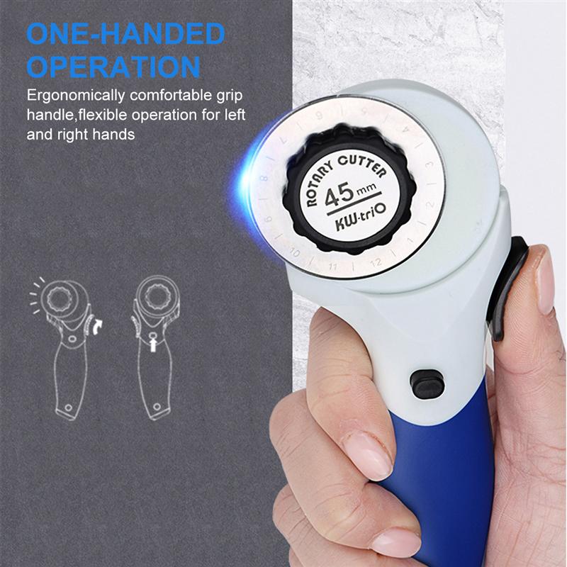 Handheld Rotary Cutter Draagbare Doek Cutter Duurzaam Papier Lederen Cutter Papier Cutter Lederen Cutter Mes Dagelijks Gebruik