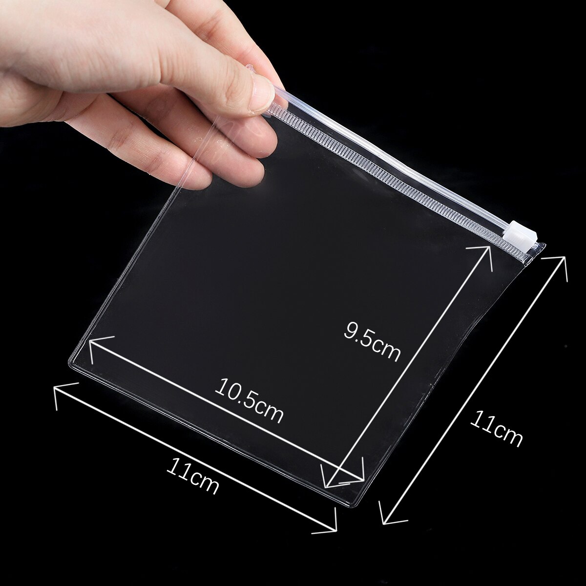 50pcs/lot PVC Zipper Bag Clear Soft Plastic Bag Sealed Anti-oxidation Jewelry Storage Bag Souvenir Universal Packaging