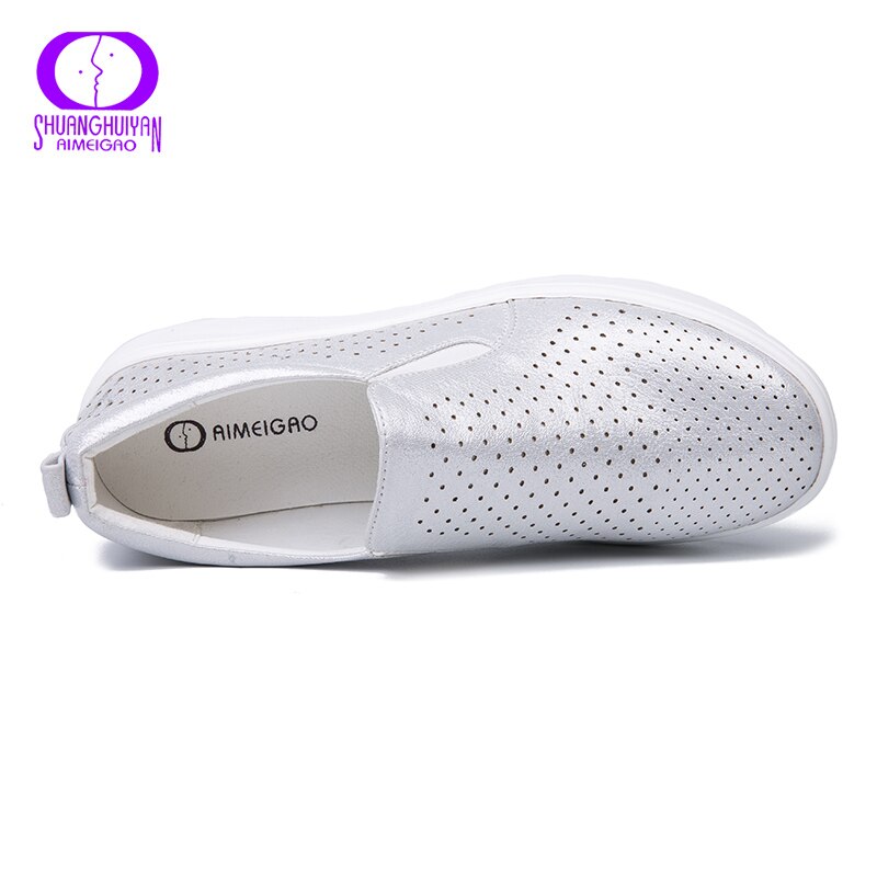 AIMEIGAO Flats Casual Vrouwen Schoenen Comfort Slip On Loafers Schoenen Comfortabele Zachte Bodem Platte Schoenen