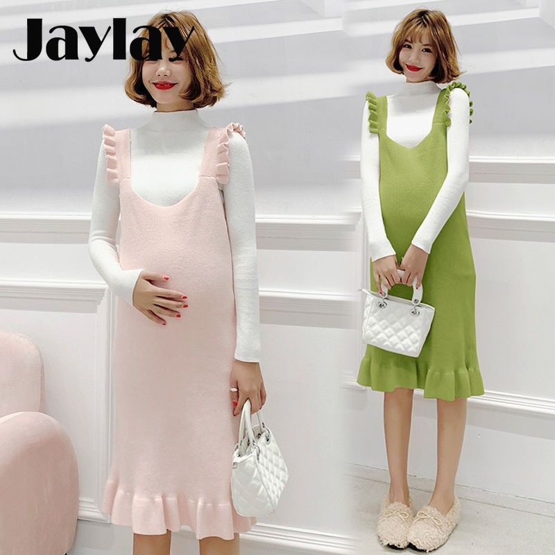 Autumn & Winter Maternity Dress for Pregnant Women Casual Women's Dresses Bottoming Knit Maternity Sweater Dress 20103009